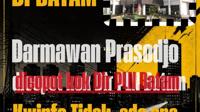 Kursi Panas Direktur Utama PLN Batam, Sekelas Nasional Bisa Dicopot Kok Yang Di Batam Lebih Sakti
